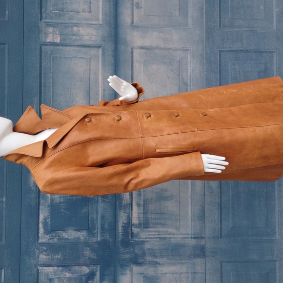 Wilsons Leather® Ladies Vintage full Length "HEAVY LEATHER" Coat - Picture 9 of 17